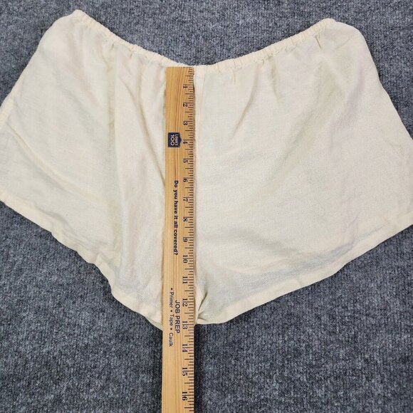 Womens J. Crew Yellow Linen Blend Sleep Pajama Shorts Medium SPRING 24' - Picture 8 of 11